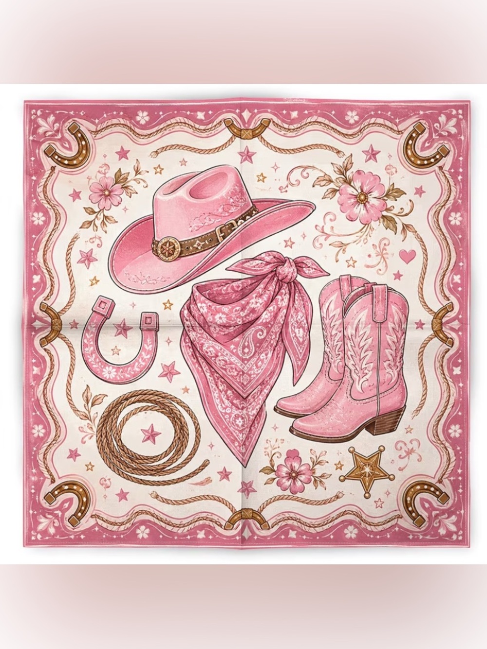 Western Cowgirl Print Scarf
